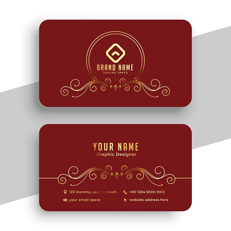 Red Luxury Gold Foil Card